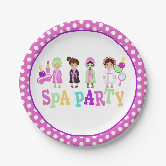 Wellness-Center-Party-Papierplatte - Menschen - WH Pappteller (Vorderseite)