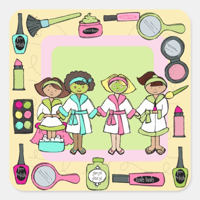 Wellness-Center Party Stickers (Vorderseite)
