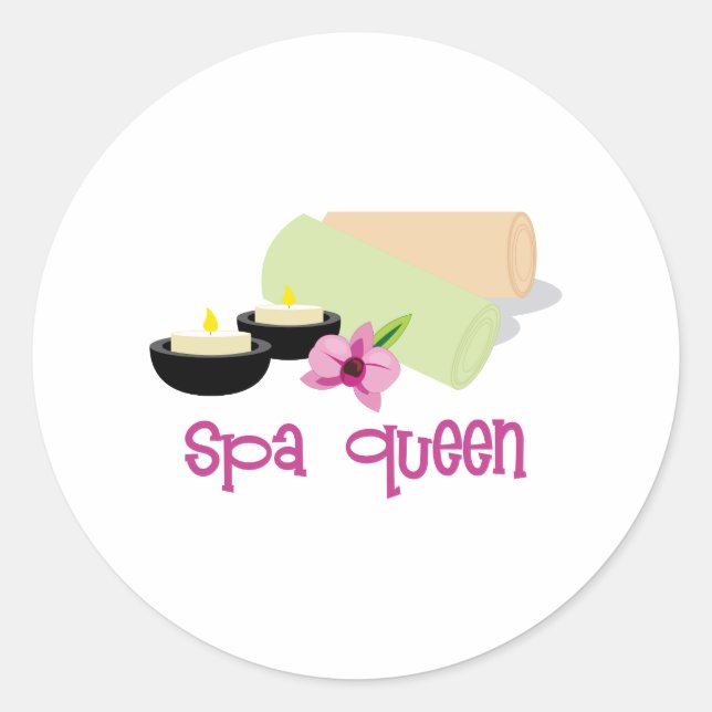 Wellness-Center Queen Runder Aufkleber (Vorderseite)