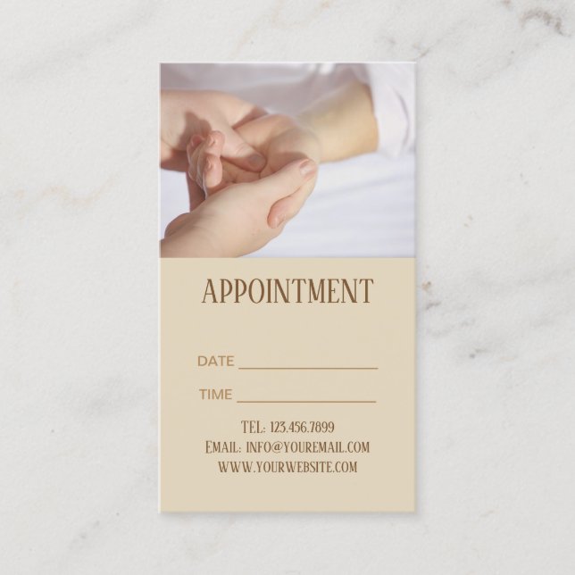 WELLNESS-CENTER Reflexologie Massage Akupressur Er Terminkarte (Vorderseite)