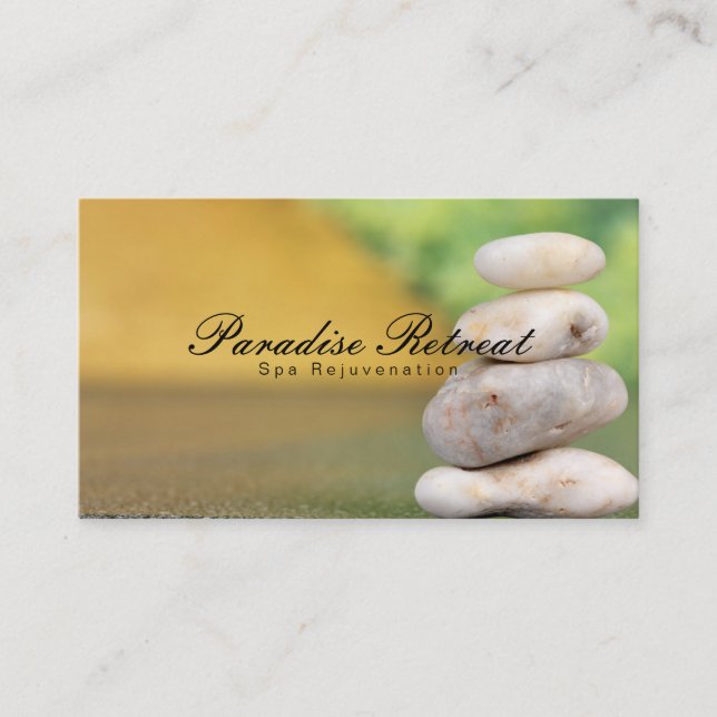 Wellness-Center Retreat | Zen Visitenkarte (Vorderseite)