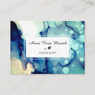 *~* Wellness-Center & Salon Abstrakt Watercolor K Visitenkarte