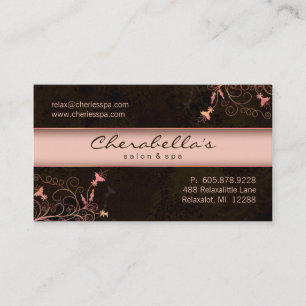 Wellness-Center - Salon-Blumen-elegante Visitenkarte