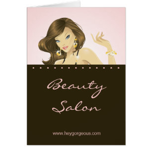 Wellness-Center Salon Broschüre Grußkarte Rosa Fra