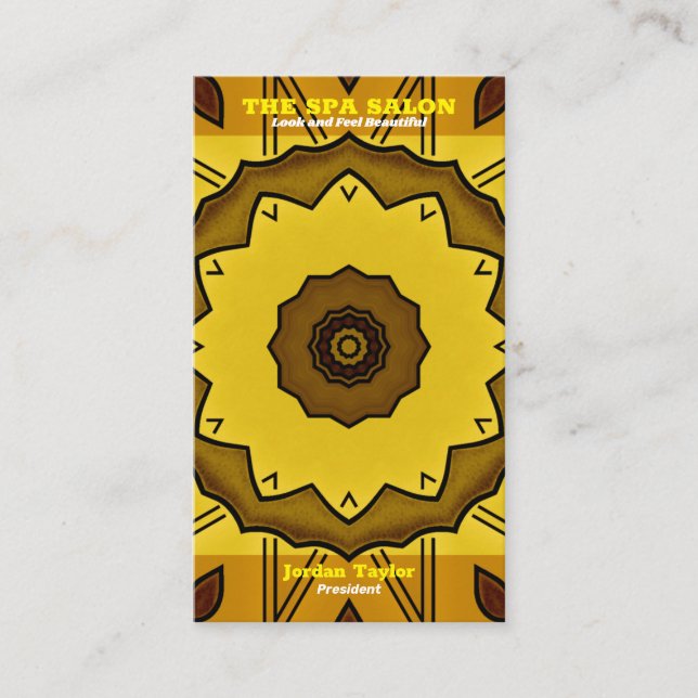 Wellness-Center Salon Business Card Visitenkarte (Vorderseite)