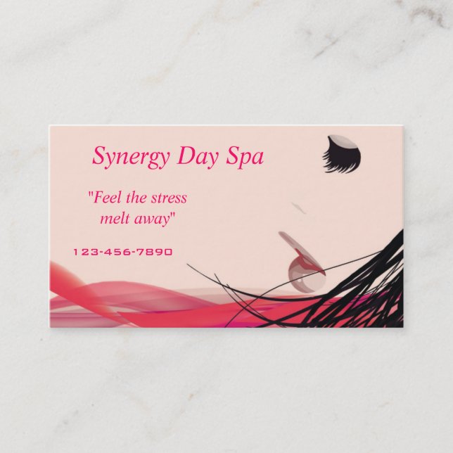 Wellness-Center Salon Makeup Haar Stylist Visitenkarte (Vorderseite)