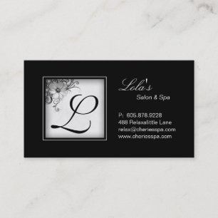Wellness-Center - Salon-Monogramm Terminkarte