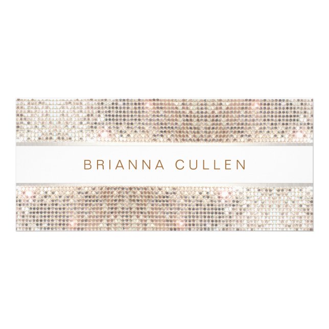 Wellness-Center Salon Strippte IMITATE Silver Sequ Werbekarte (Vorne)