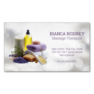 Wellness-Center Scent   Bath Salts   Öl Magnetische Visitenkarte