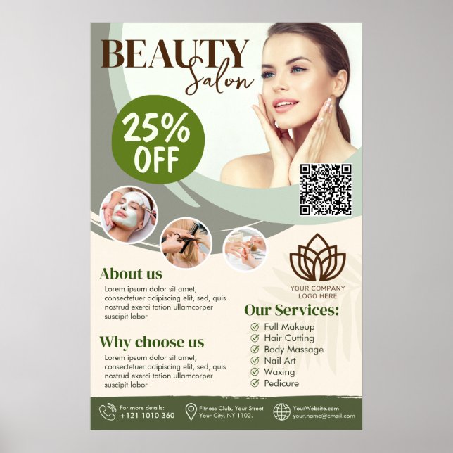 Wellness-Center, Schönheitssalon - Bussinen Poster (Vorne)