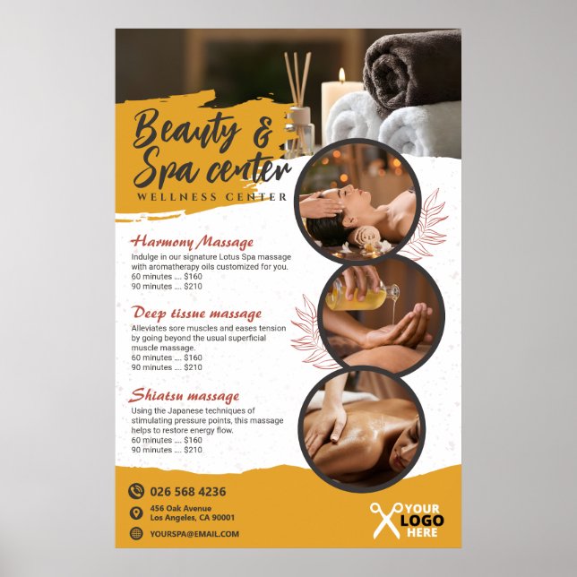 Wellness-Center, Schönheitssalon, Wellnesscenter Poster (Vorne)