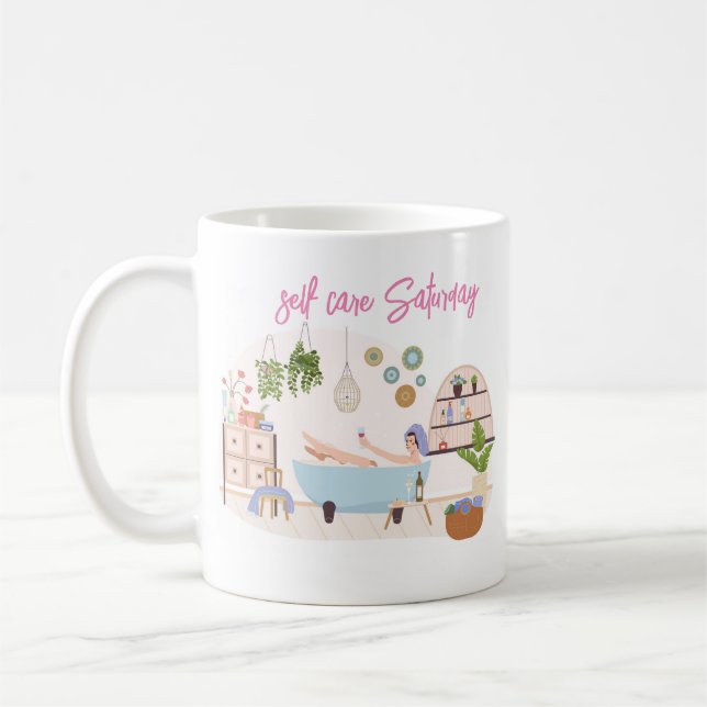 Wellness-Center Selbsthilfe Personalisierter Name  Kaffeetasse (Links)