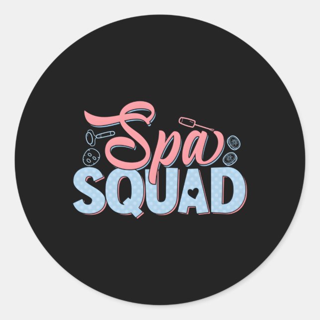 Wellness-Center Squad Massage Therapeutin Masseuse Runder Aufkleber (Vorderseite)
