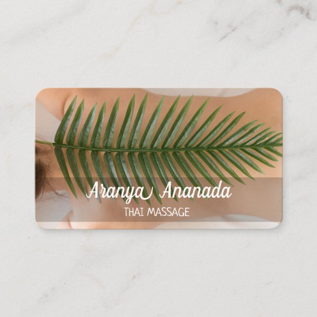 Wellness-Center Thai Massage Visitenkarte (Vorderseite)