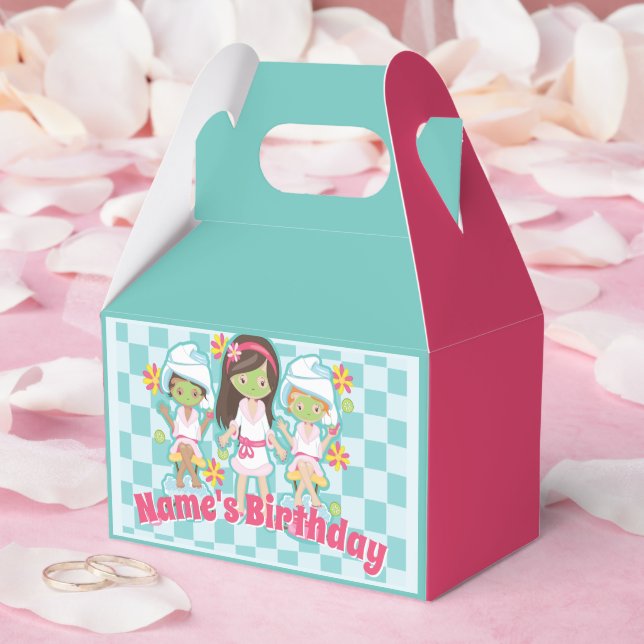 Wellness-Center-Themed Gable-Boxen Geschenkschachtel (Hochzeit)