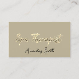 WELLNESS-CENTER Therapist Script Gold QR Code Logo Visitenkarte