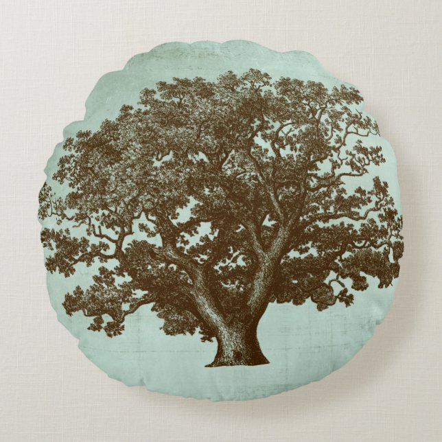 Wellness-Center Tree IV Rundes Kissen (Vorderseite)