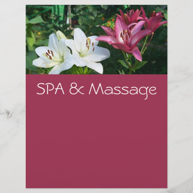 WELLNESS-CENTER und Massage Flyer (Vorne)