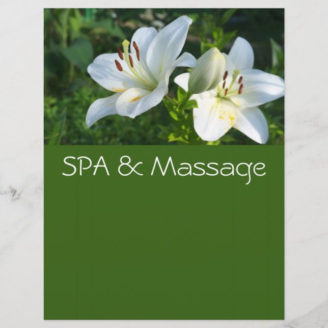 WELLNESS-CENTER und Massage Flyer (Vorne)