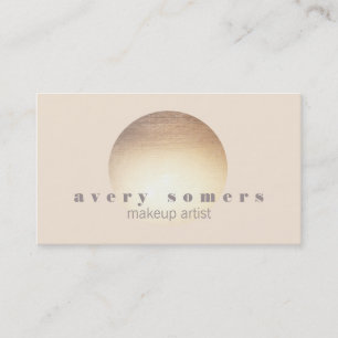 Wellness-Center und Salon Gold Circle Peach Busine Visitenkarte