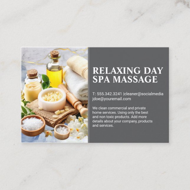 Wellness-Center und Salz | Schönheitsgesundheit Visitenkarte (Vorderseite)