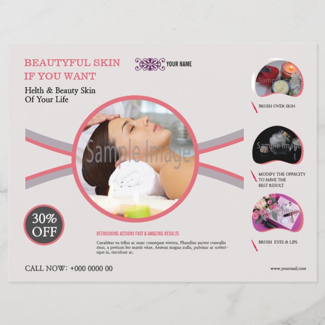 Wellness-Center und Schönheitssalon Flyer (Vorne)