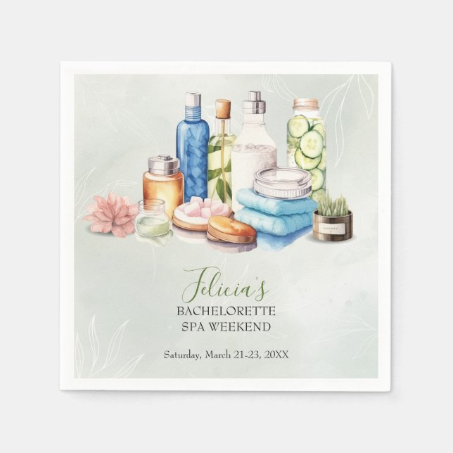 Wellness-Center und Wellness Bachelorette Serviette (Vorderseite)