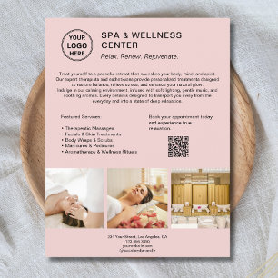 Wellness-Center Wellness Center Custom Logo QR Pin Flyer