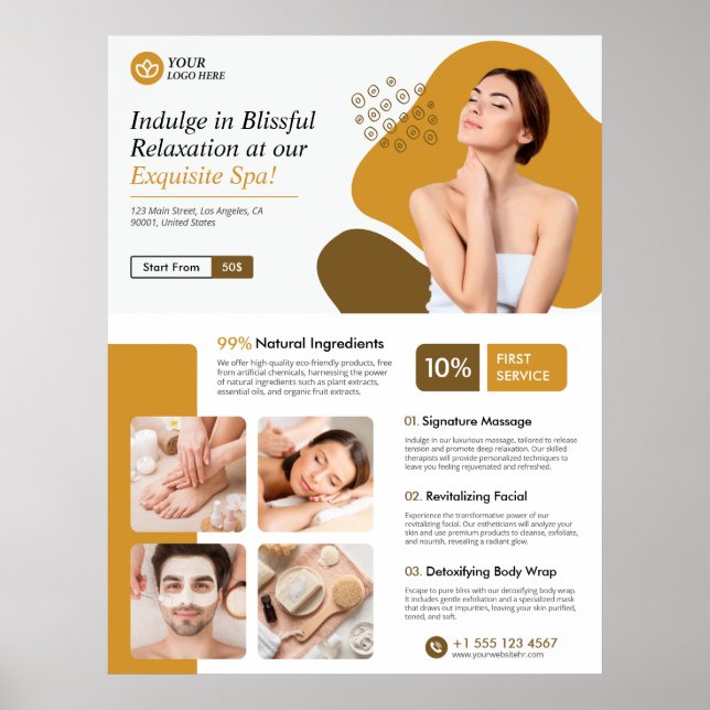 Wellness-Center, Wellnesscenter, Schönheitspflege Poster (Vorne)