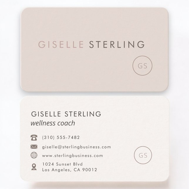 Wellness Coach Feminine Professional  Visitenkarte (Von Creator hochgeladen)