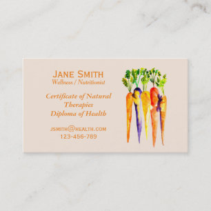 Wellness Coach Nutritionist Freelance Health Visitenkarte