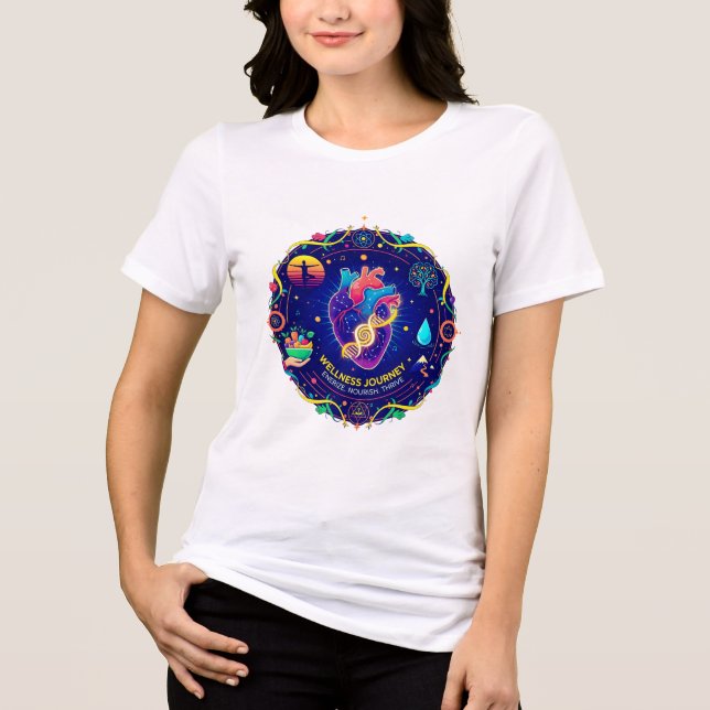 Wellness & Inner Harmony Nature Grafischer T - Shi Tri-Blend Shirt (Vorderseite)