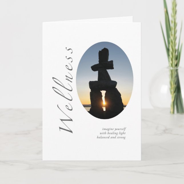 Wellness Inukshuk Karte (Vorderseite)