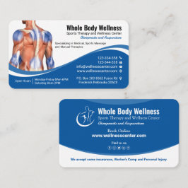 Wellness, Manuelle Therapie, Sportmassage, Medizin Visitenkarte