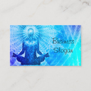 Wellness Meditation Blau Visitenkarte