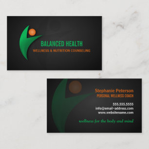Wellness-Nahrungs-und Fitness-Trainer Visitenkarte