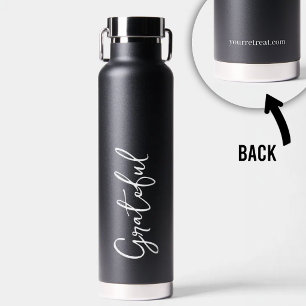 Wellness-Rückzug Wasserflasche dankbares Skript Trinkflasche