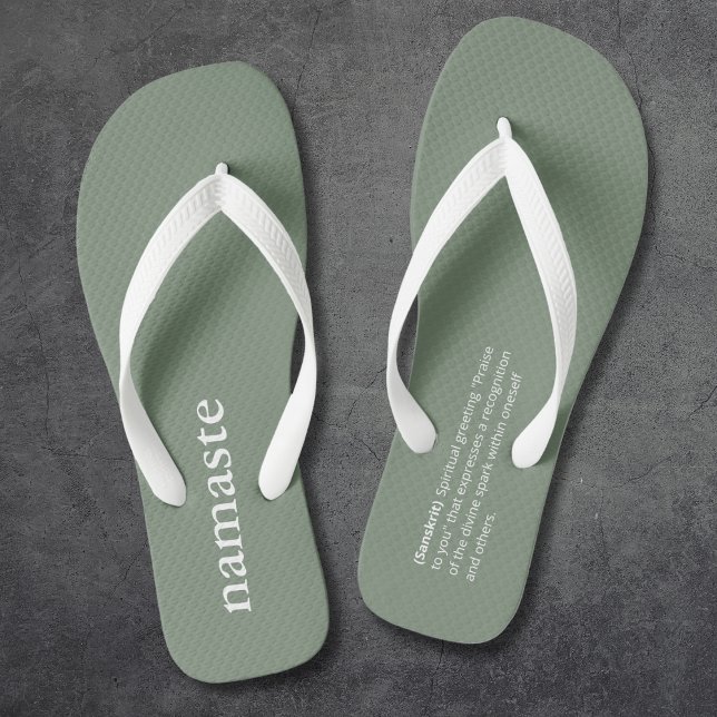 Wellness Simple Namaste Minimalistisch Yoga Lehrer Flip Flops (Von Creator hochgeladen)