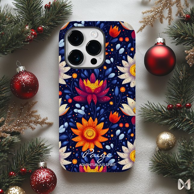 Wellness Vibranly Floral Adventure mit Bold Hues Case-Mate iPhone 14 Pro Hülle (Von Creator hochgeladen)