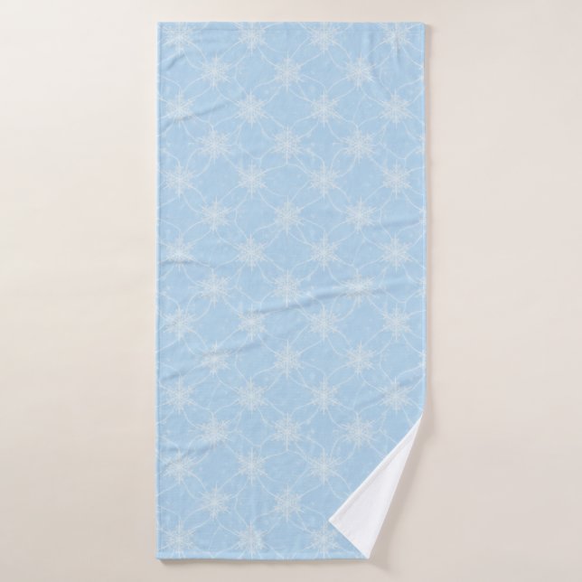 Wellness Waters Gym Towel - Icy Blue Snowflake  Badehandtuch (Badehandtuch)