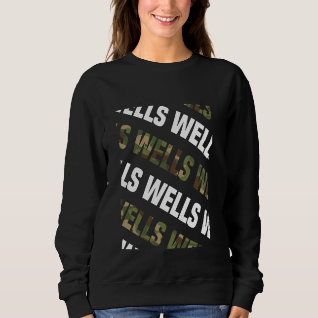 Wells Camouflage Pattern Green Camouflage Sweatshirt (Vorderseite)