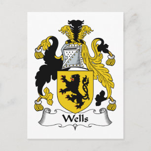Wells Familienwappen Postkarte