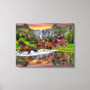 WELLS FARGO STAGECOACH LEINWANDDRUCK