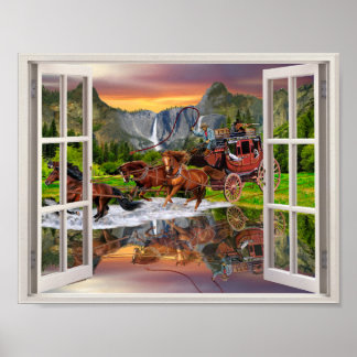 WELLS FARGO STAGECOACH POSTER