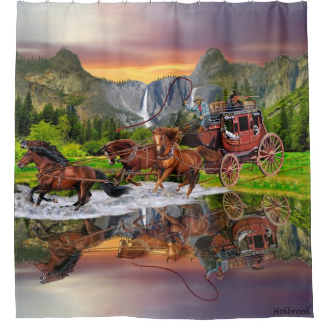 WELLS FARGOSTAGECOACH DUSCHVORHANG (Vorderseite)