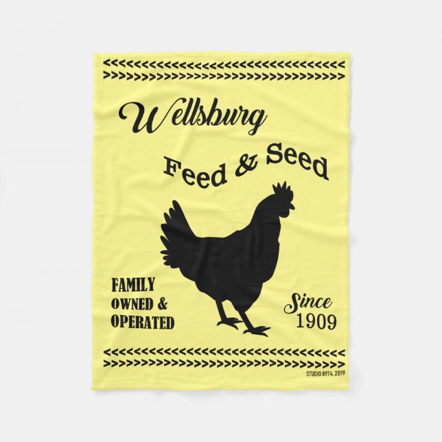 WELLSBURG FÜTTERTE UND SAATGUT FLEECEDECKE (Vorderseite)