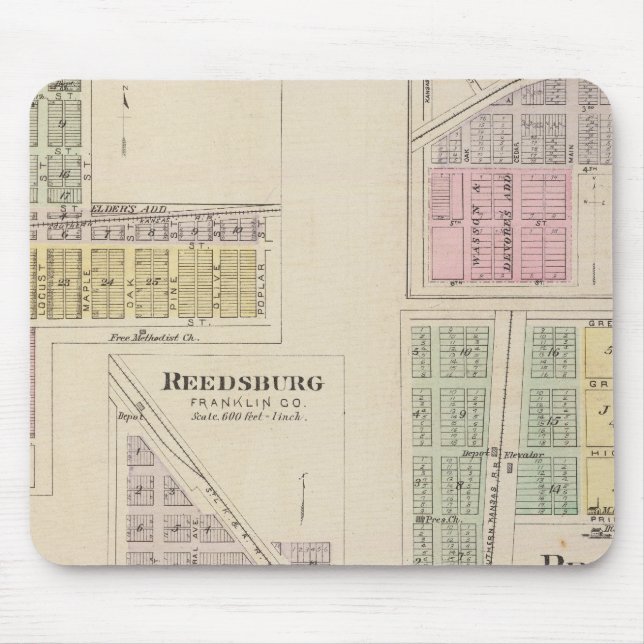 Wellsville, Emmerson, Reedsburg, Princeton, Kansas Mousepad (Vorne)