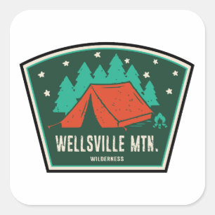 Wellsville Mountain Wilderness Utah Camping Quadratischer Aufkleber