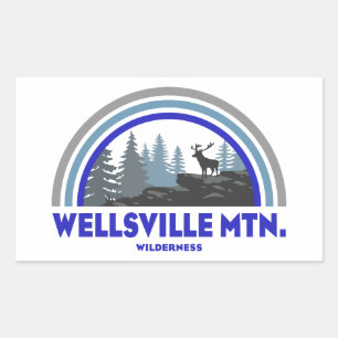 Wellsville Mountain Wilderness Utah Regenbogenhirs Rechteckiger Aufkleber
