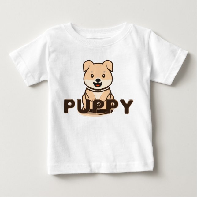 Welpe Baby T-shirt (Vorderseite)